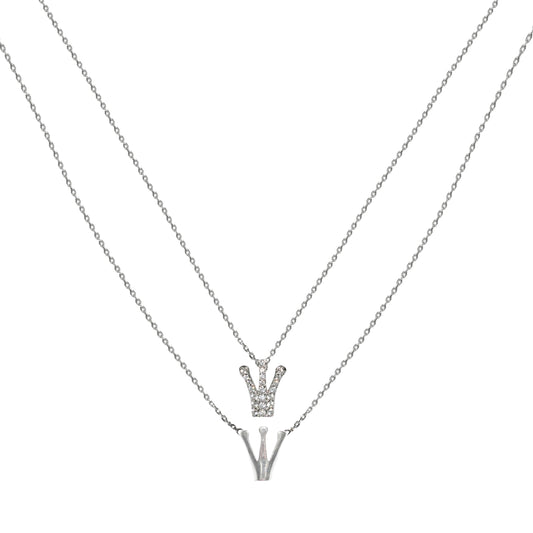 Royal Crown 925 Silver Pendant Necklace