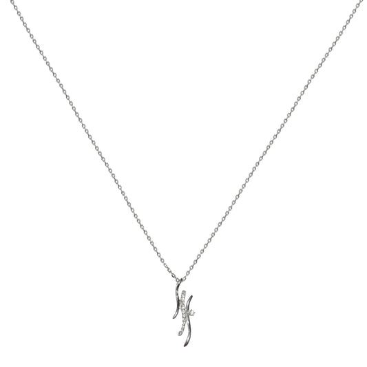 Twilight Curve 925 Silver Abstract Pendant Necklace