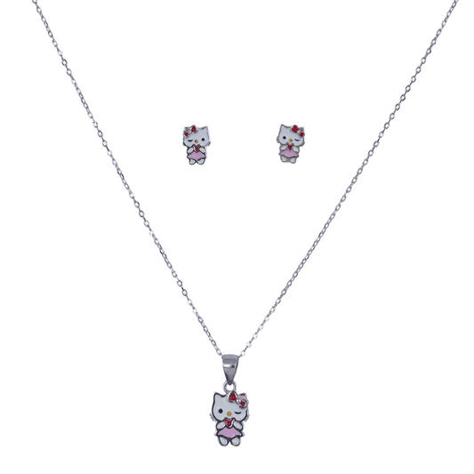 Sterling 925 Silver Pendant Set