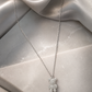 Sterling Silver Pavé Crystal Teddy Bear Pendant Necklace